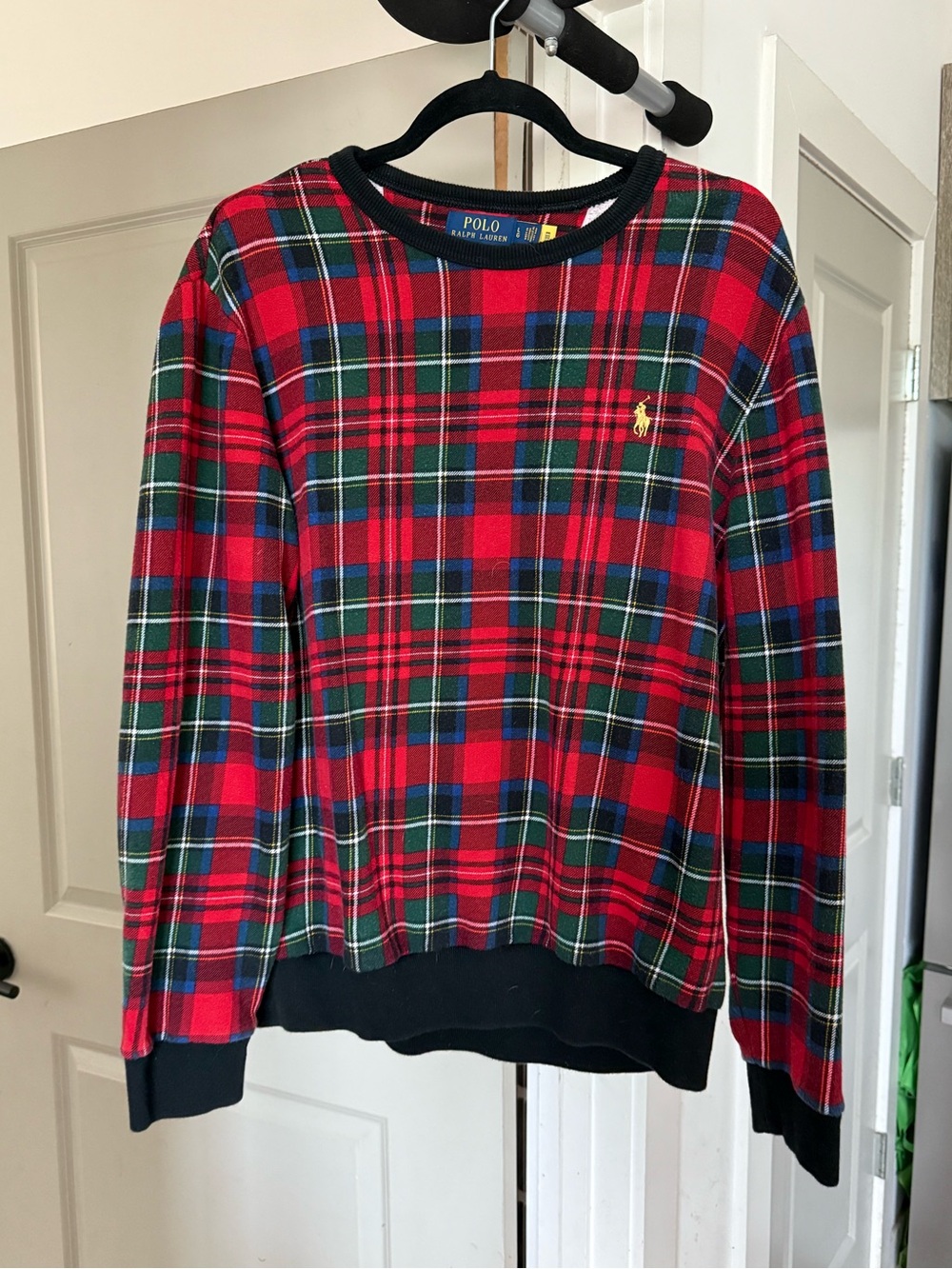 Polo by Ralph Lauren Red Tartan Crewneck Sweater